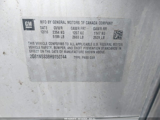 2017 CADILLAC XTS 2G61N5S38H9150744 Photo 8