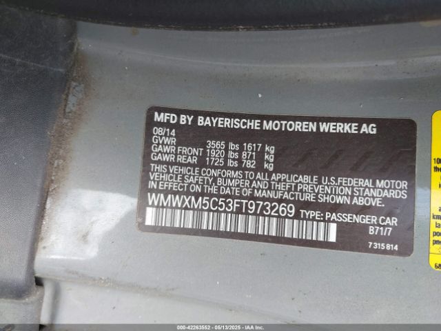 2015 MINI HARDTOP WMWXM5C53FT973269 Photo 8