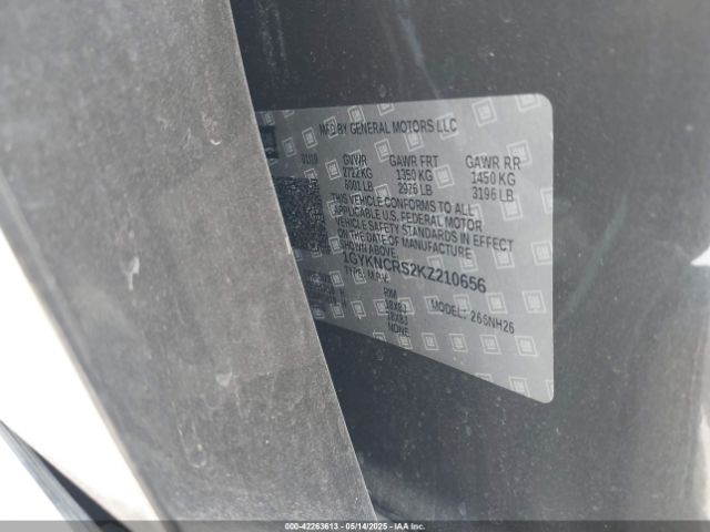1GYKNCRS2KZ210656 Cadillac XT5 LUXURY