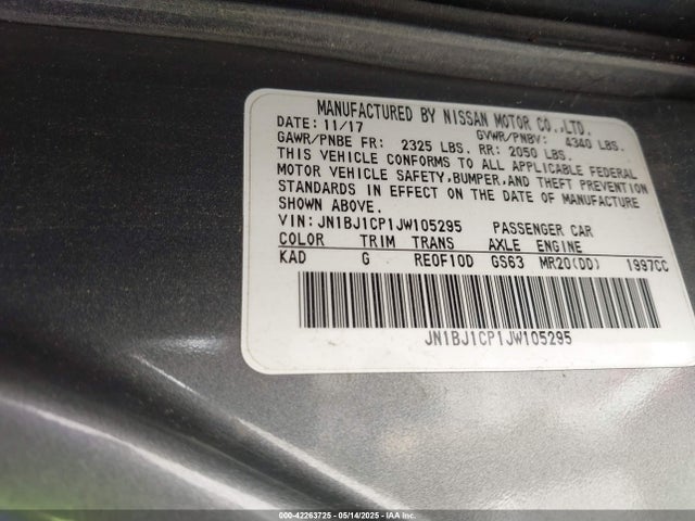 JN1BJ1CP1JW105295 Nissan Rogue Sport Sv
