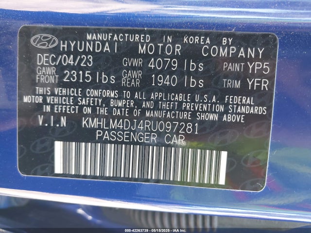 Hyundai gdi kappa 2024 KMHLM4DJ4RU097281 Image 9