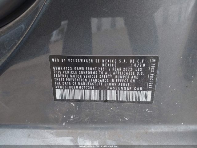 2021 VOLKSWAGEN JETTA 3VWG57BU8MM017203 Photo 8