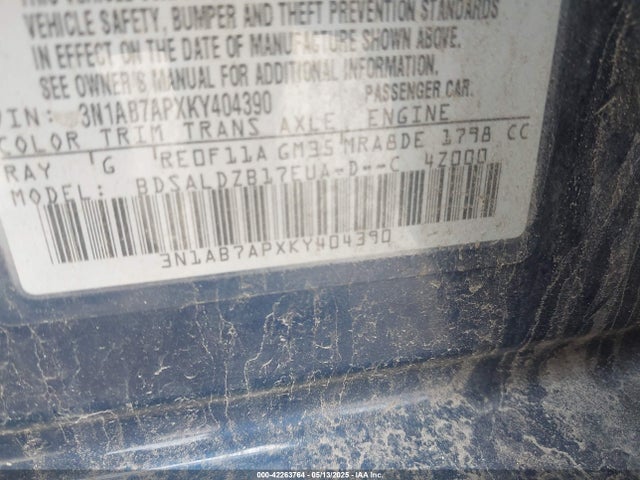 3N1AB7APXKY404390 Nissan 2019