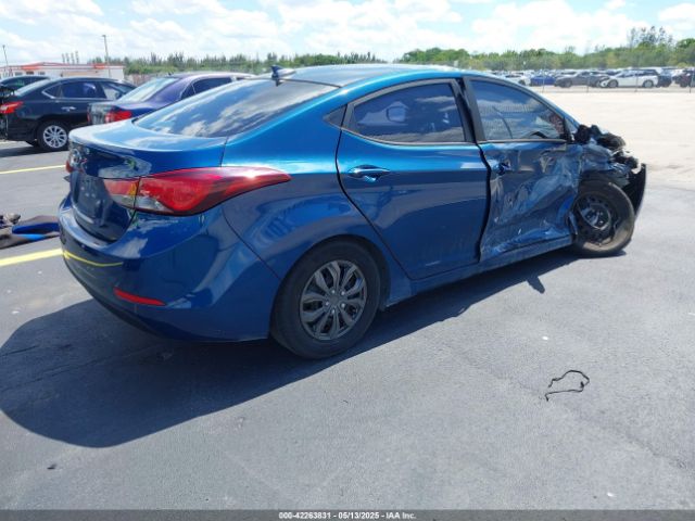 KMHDH4AE6GU649229 Hyundai ELANTRA SE