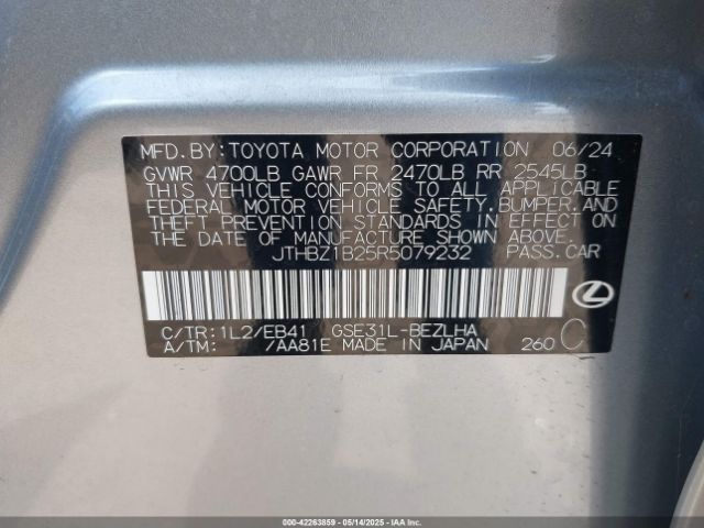 2024 LEXUS IS 350 JTHBZ1B25R5079232 Photo 8