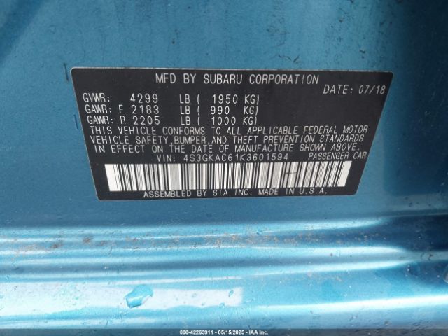 4S3GKAC61K3601594 Subaru Impreza 2.0i Premium