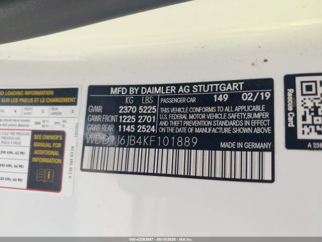 2019 MERCEDES-BENZ E 450 WDD1J6JB4KF101889 Photo 8