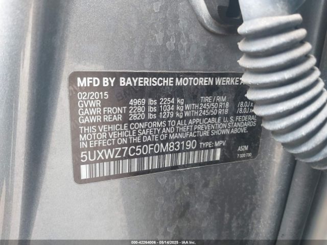 2015 BMW X3 5UXWZ7C50F0M83190 Photo 8