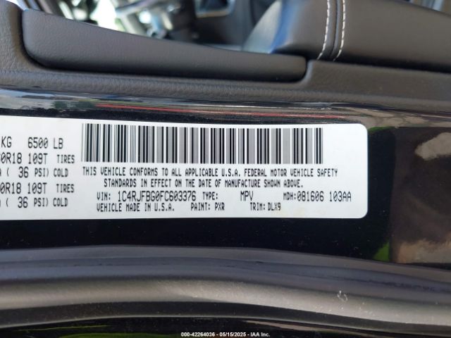 2015 JEEP GRAND CHEROKEE 1C4RJFBG0FC603376 Photo 8