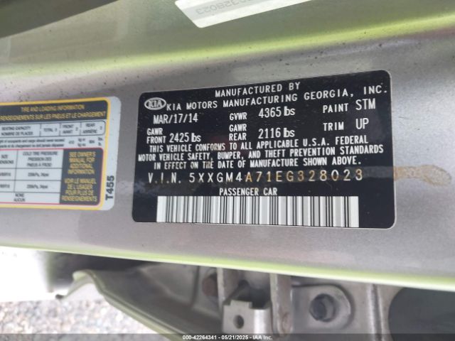5XXGM4A71EG328023 KIA Optima Lx