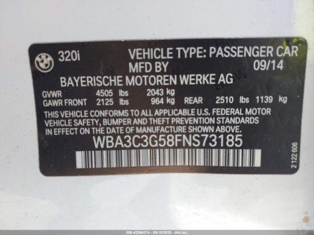 WBA3C3G58FNS73185 BMW 320i Xdrive