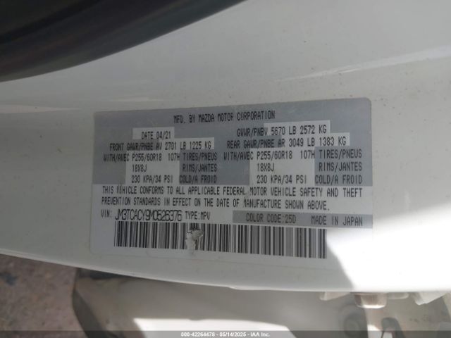 2021 MAZDA CX-9 JM3TCACY9M0526376 Photo 8