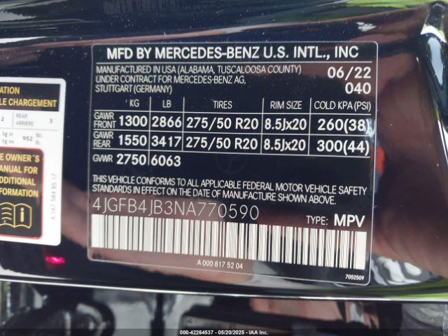 2022 MERCEDES-BENZ GLE 350 4JGFB4JB3NA770590 Photo 8