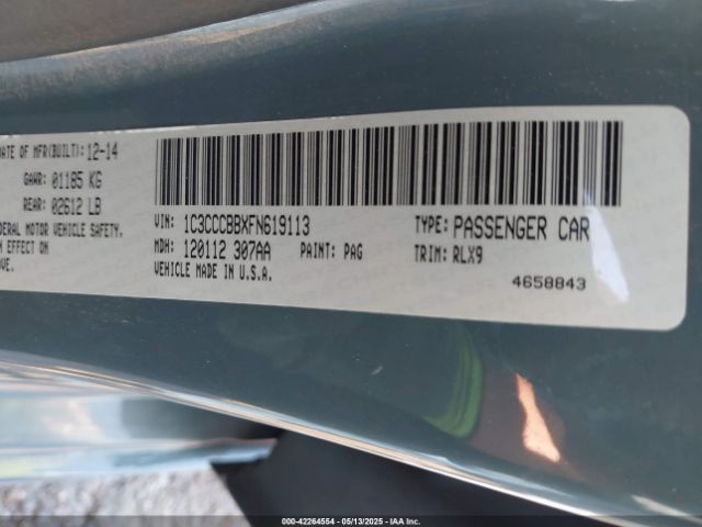 2015 CHRYSLER 200 1C3CCCBBXFN619113 Photo 8