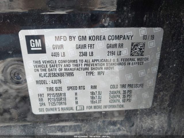 KL4CJESB2KB879895 Buick Encore Preferred