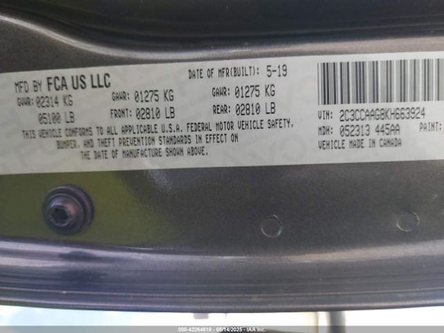 2019 CHRYSLER 300 2C3CCAAG8KH663924 Photo 8