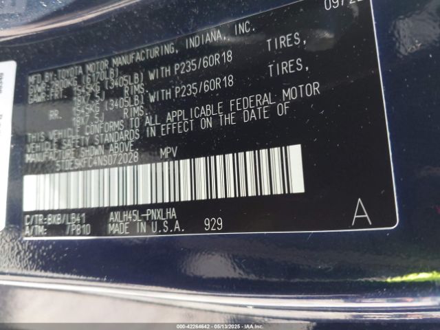 2022 TOYOTA SIENNA 5TDESKFC4NS072028 Photo 8