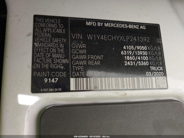 W1Y4ECHYXLP241392 Mercedes-Benz Sprinter 2500 High Roof V6