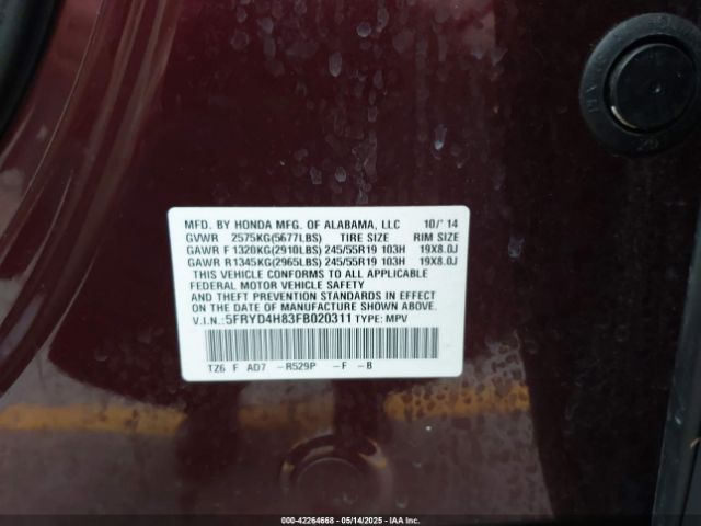 2015 ACURA MDX 5FRYD4H83FB020311 Photo 8