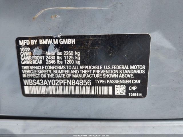 2023 BMW M3 WBS43AY02PFN84856 Photo 8