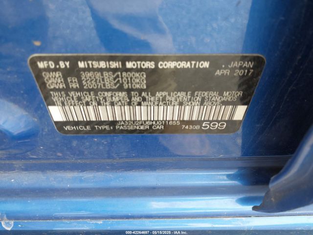 2017 MITSUBISHI LANCER JA32U2FU6HU011655 Photo 8