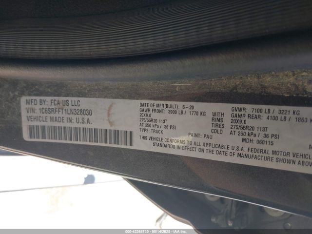 2020 RAM 1500 1C6SRFFT1LN328030 Photo 8