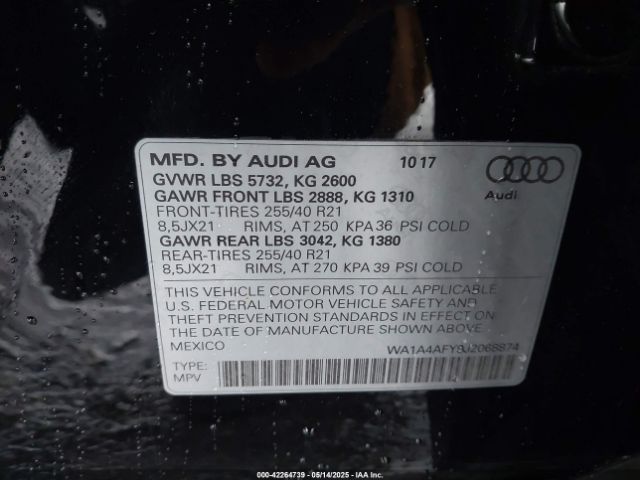 WA1A4AFY9J2068874 Audi Sq5 3.0t Premium Plus