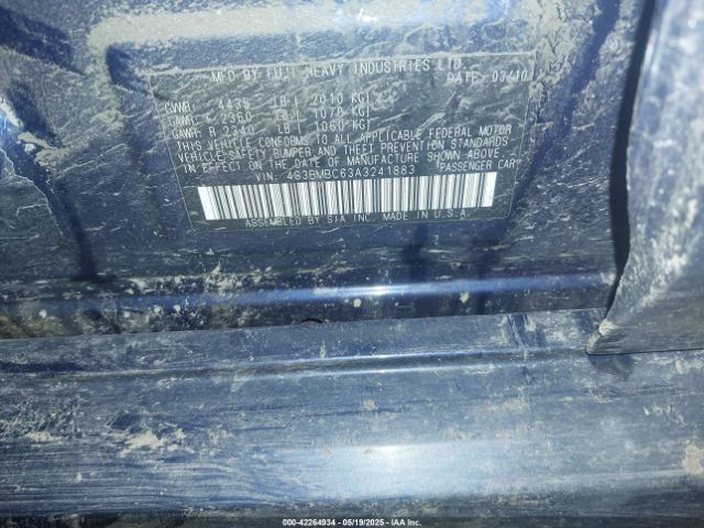 2010 SUBARU LEGACY 4S3BMBC63A3241883 Photo 8