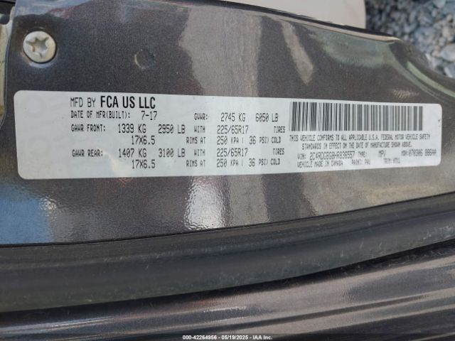 2C4RDGBG8HR836557 Dodge Grand Caravan Se