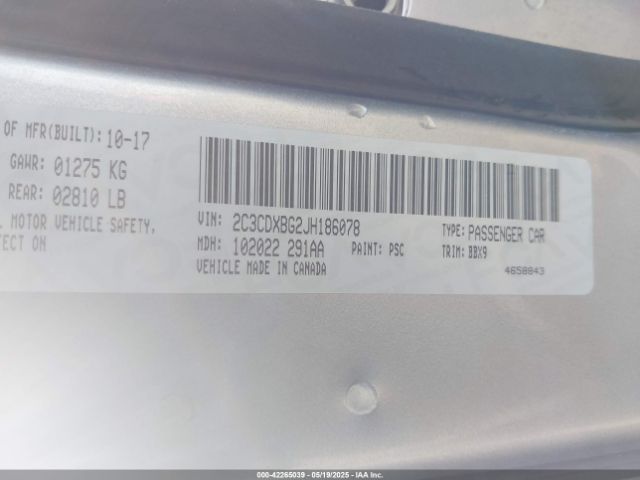 2018 DODGE CHARGER 2C3CDXBG2JH186078 Photo 8