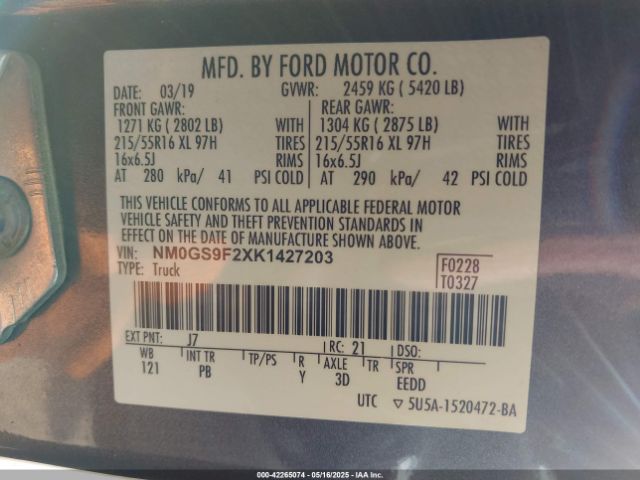 NM0GS9F2XK1427203 Ford Transit Connect Xlt