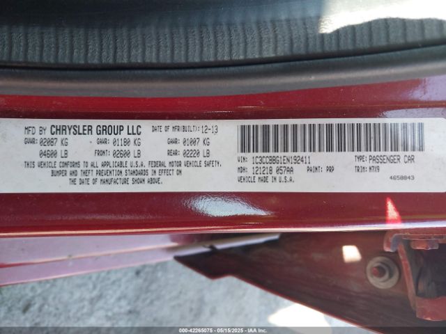 2014 CHRYSLER 200 1C3CCBBG1EN192411 Photo 8