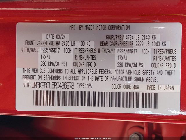 JM3KFBCL5R0486978 Mazda py