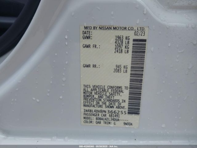 2023 NISSAN ALTIMA 1N4BL4DV8PN366255 Photo 8