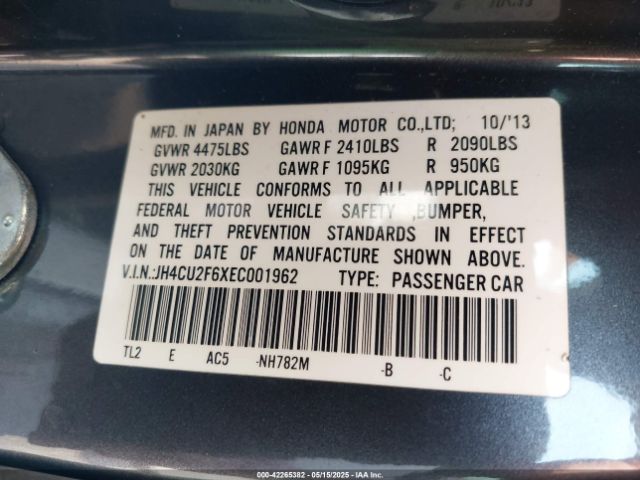 JH4CU2F6XEC001962 Acura Tsx 2.4
