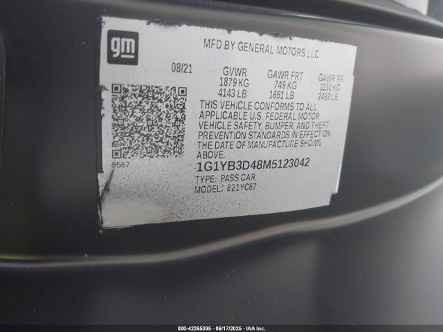 1G1YB3D48M5123042 Chevrolet lt2 - engine