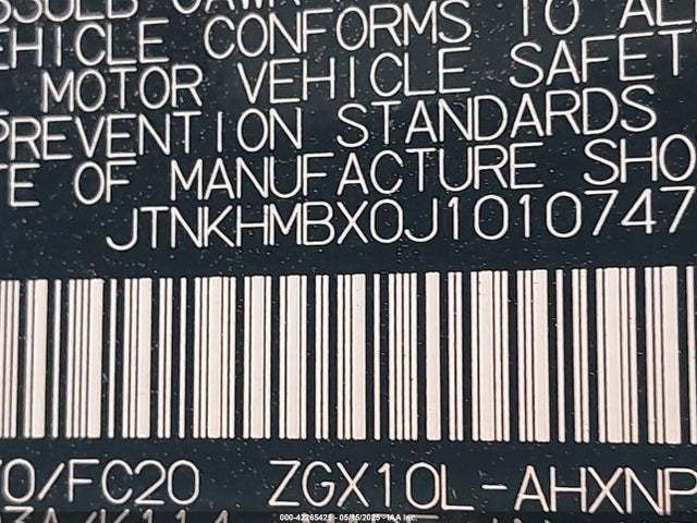JTNKHMBX0J1010747 Toyota 3zr-fae