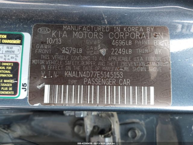 KNALN4D77E5145153 KIA Cadenza Premium
