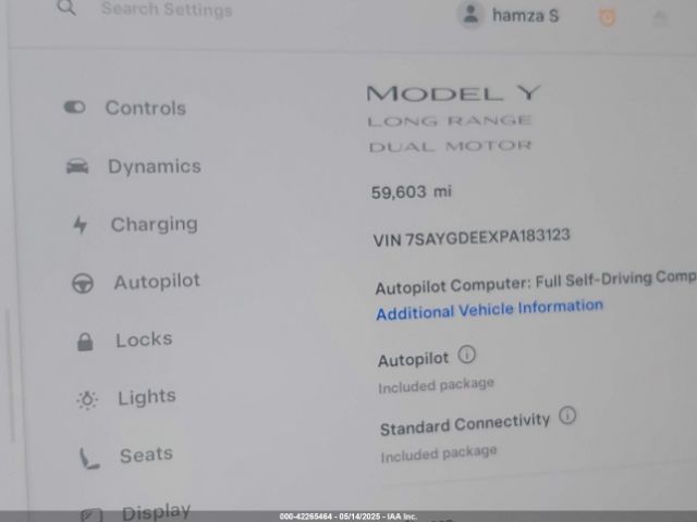 7SAYGDEEXPA183123 Tesla Model Y Awd/long Range Dual Motor All-wheel Drive