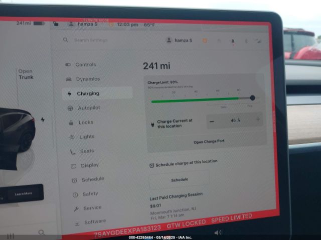 7SAYGDEEXPA183123 Tesla Model Y Awd/long Range Dual Motor All-wheel Drive