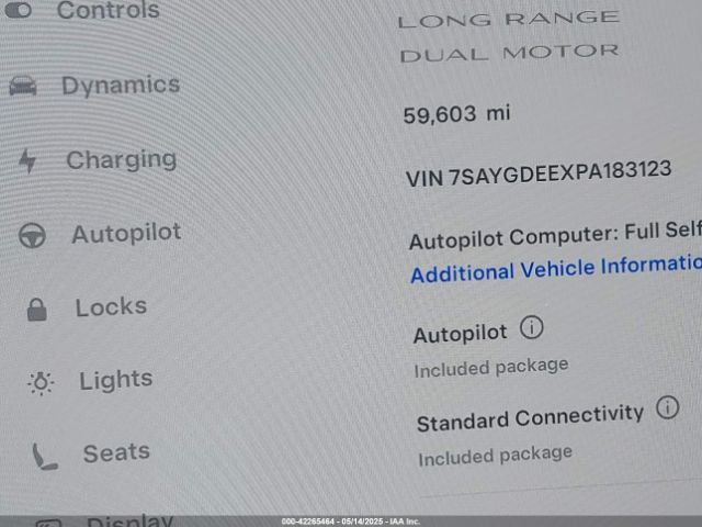 7SAYGDEEXPA183123 Tesla Model Y Awd/long Range Dual Motor All-wheel Drive