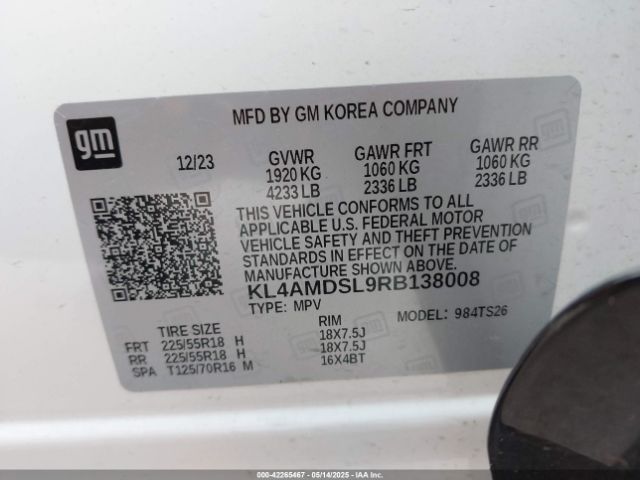 KL4AMDSL9RB138008 Buick Encore Gx Sport Touring Fwd