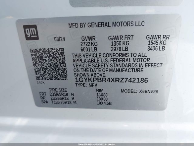 2024 CADILLAC XT6 1GYKPBR4XRZ742186 Photo 8