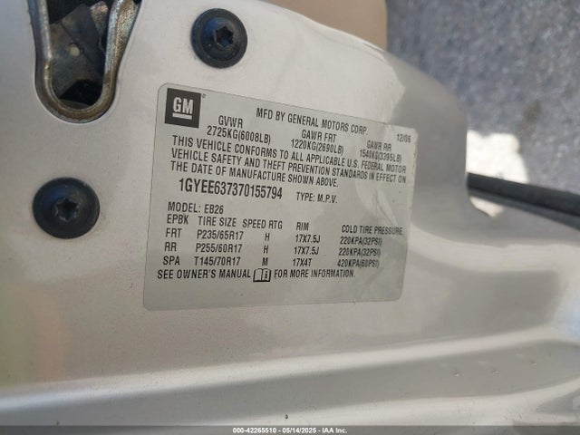 2007 CADILLAC SRX 1GYEE637370155794 Photo 8