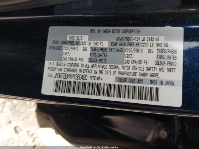 JM3KFBDM1M1380490 Mazda Cx-5 Grand Touring