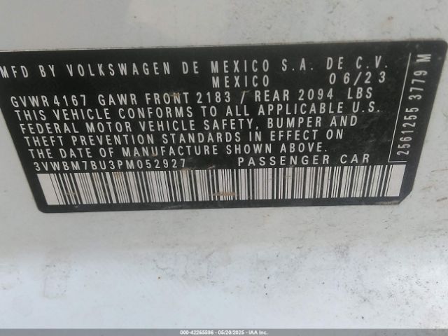2023 VOLKSWAGEN JETTA 3VWBM7BU3PM052927 Photo 8