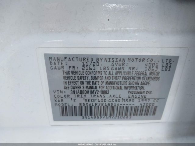 2021 NISSAN SENTRA 3N1AB8DV1MY210883 Photo 8