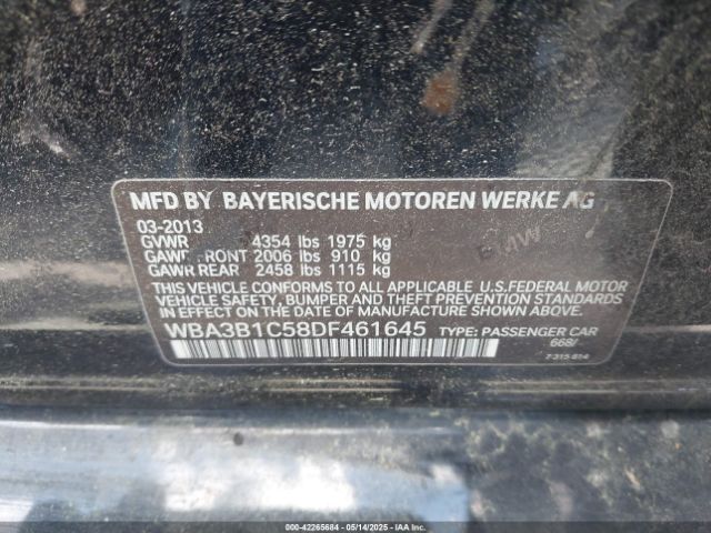2013 BMW 320I WBA3B1C58DF461645 Photo 8