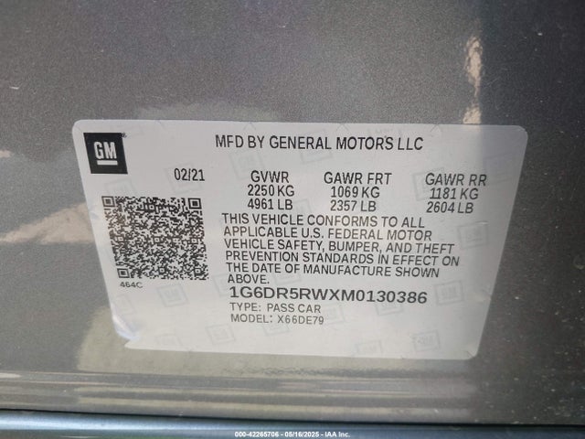 2021 CADILLAC CT5 1G6DR5RWXM0130386 Photo 8
