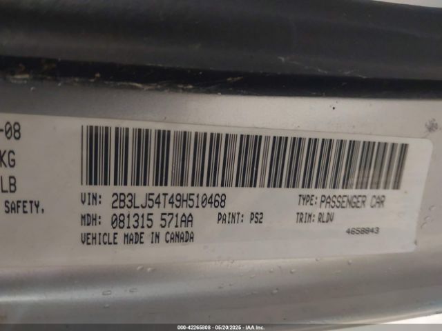 2009 DODGE CHALLENGER 2B3LJ54T49H510468 Photo 8